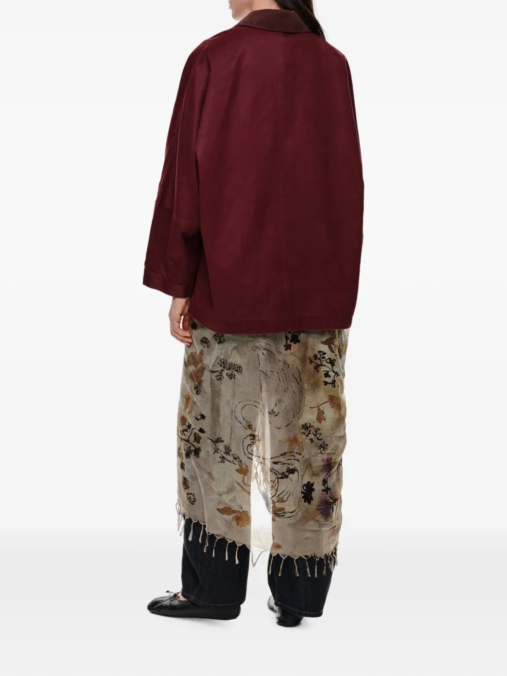 BIMBA Y LOLA Korte gecoate trenchcoat Rood