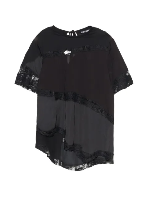BIMBA Y LOLA black lace patchwork T-shirt