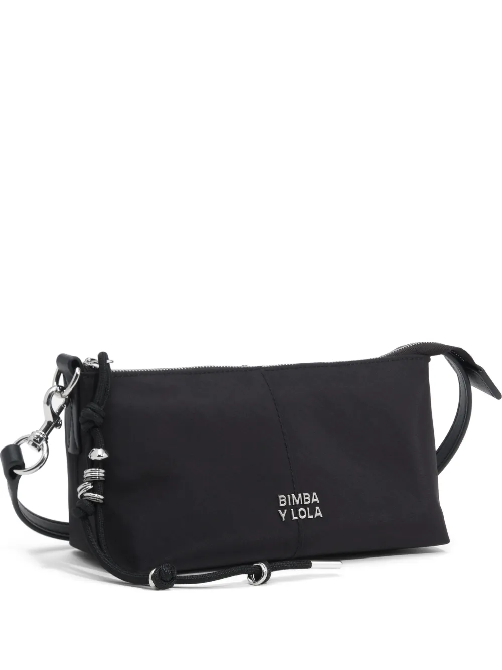 BIMBA Y LOLA Borsa a tracolla piccola in nylon color nero