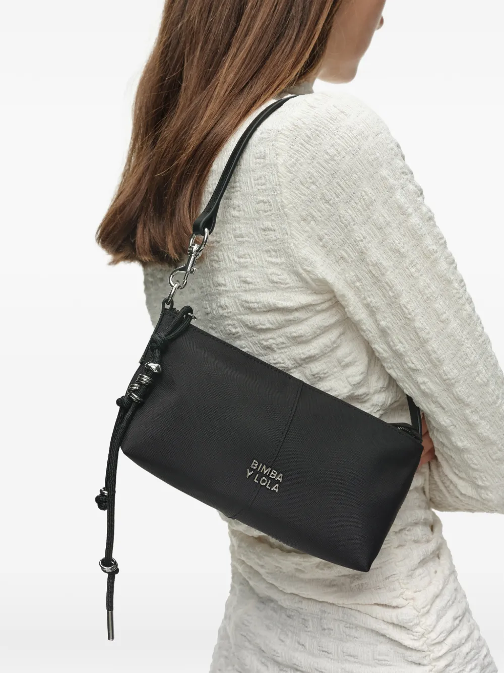 BIMBA Y LOLA Kleine nylon crossbodytas Zwart