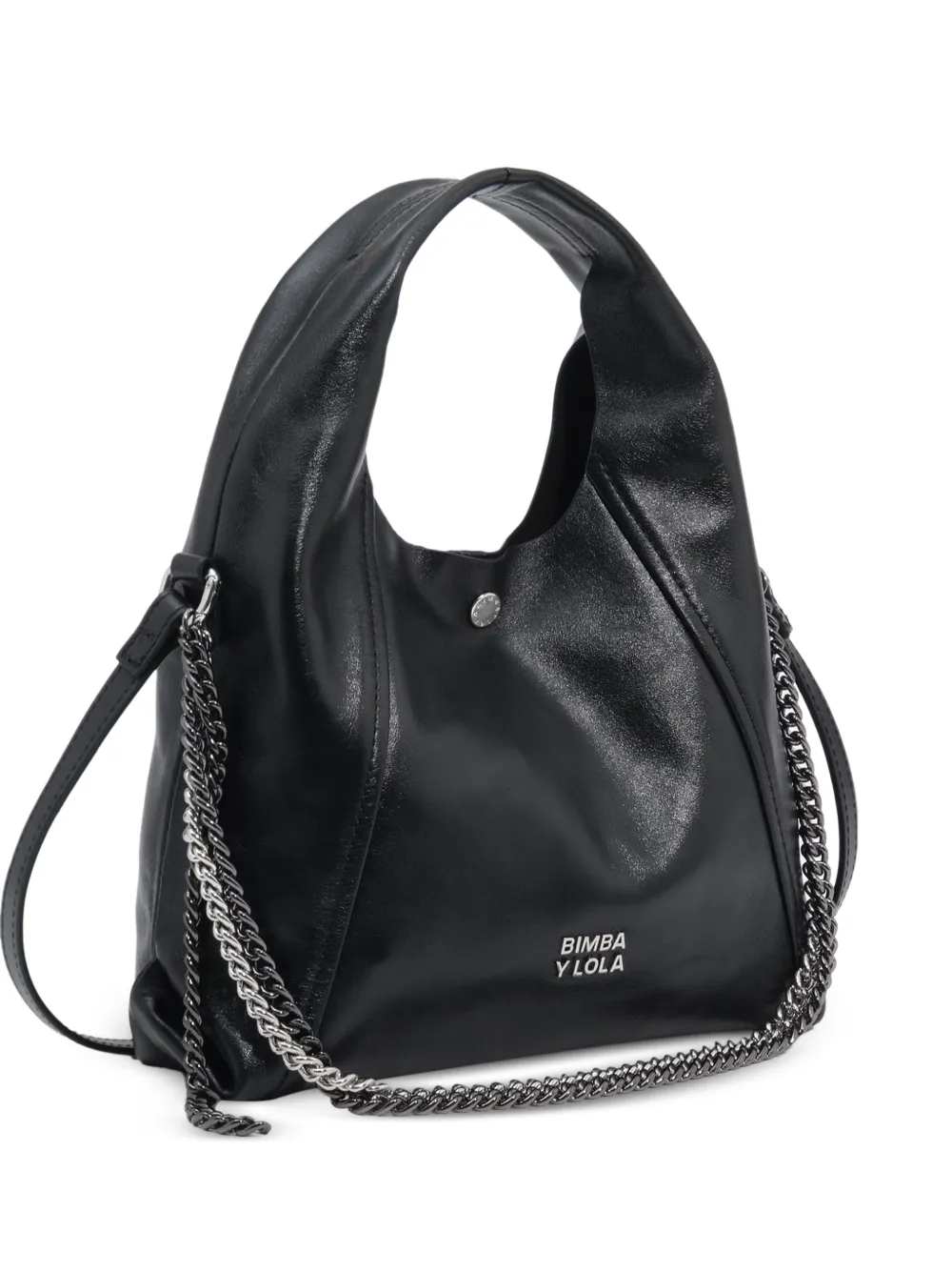 BIMBA Y LOLA small black leather Paper bag