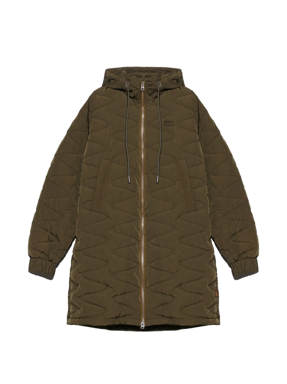 BIMBA Y LOLA khaki mid-length padded puffer