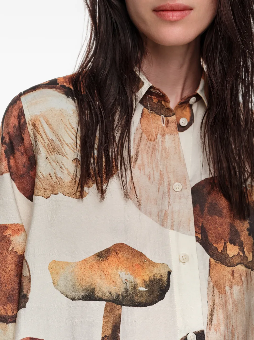 BIMBA Y LOLA Funghi recht gesneden blouse Beige