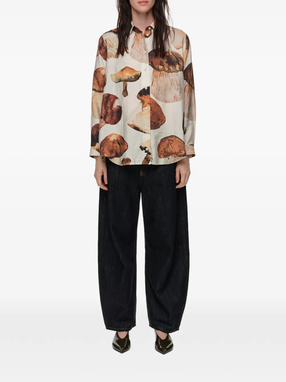 BIMBA Y LOLA Funghi recht gesneden blouse Beige