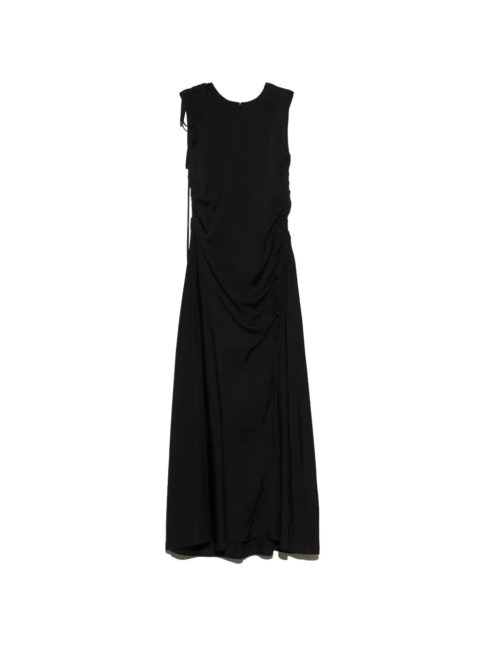 BIMBA Y LOLA long black sleeveless dress with ruching