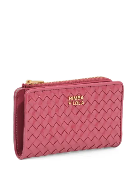BIMBA Y LOLA dark-pink plaited compact purse
