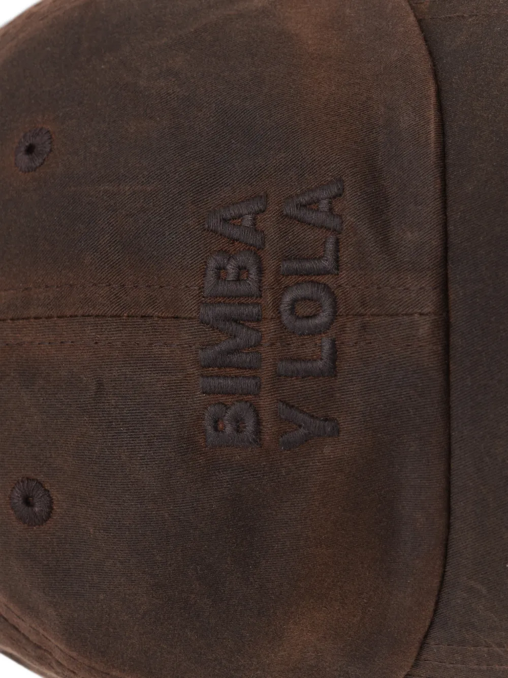 BIMBA Y LOLA Bruine pet van gecoate stof