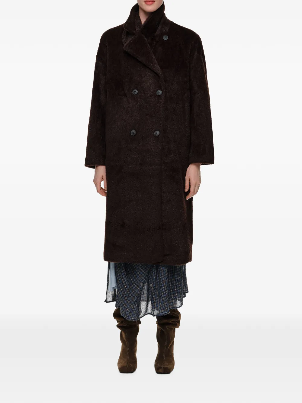 BIMBA Y LOLA Midi-jas van imitatiebont Bruin