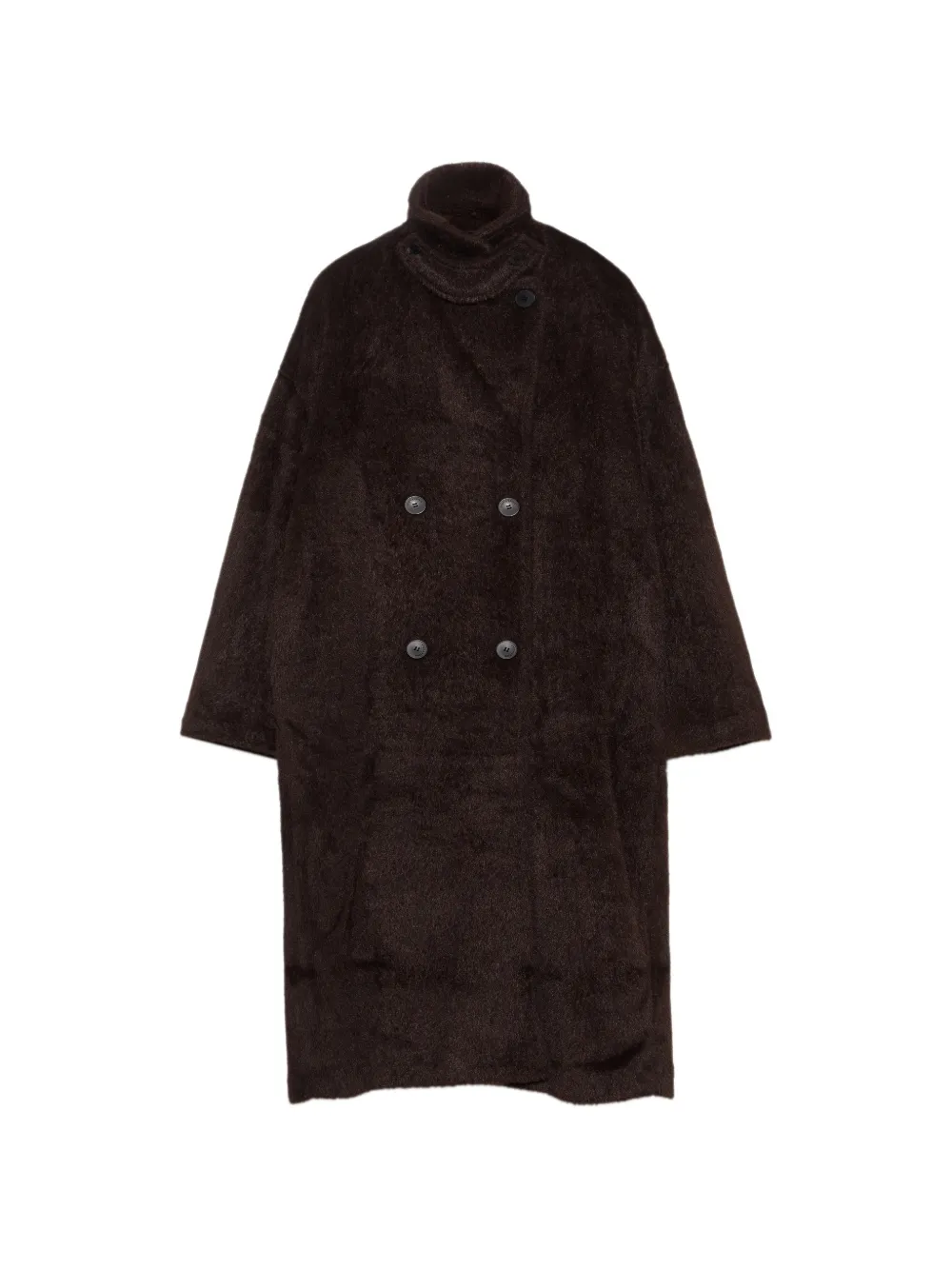 BIMBA Y LOLA brown midi faux-fur coat