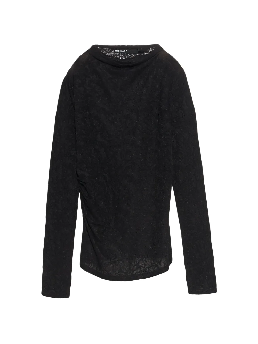 BIMBA Y LOLA t-shirt en laine noire à motif en jacquard