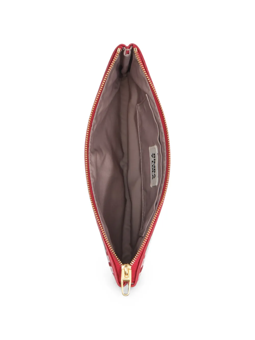 BIMBA Y LOLA Medium gevlochten make-upclutch met rits Rood
