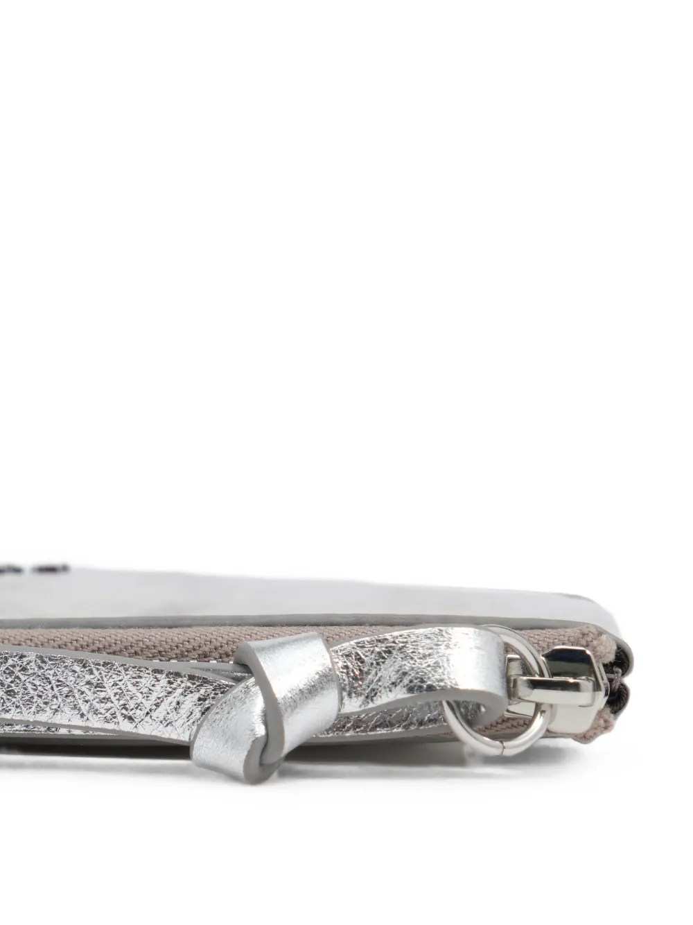 BIMBA Y LOLA Kleine leren portemonnee Zilver