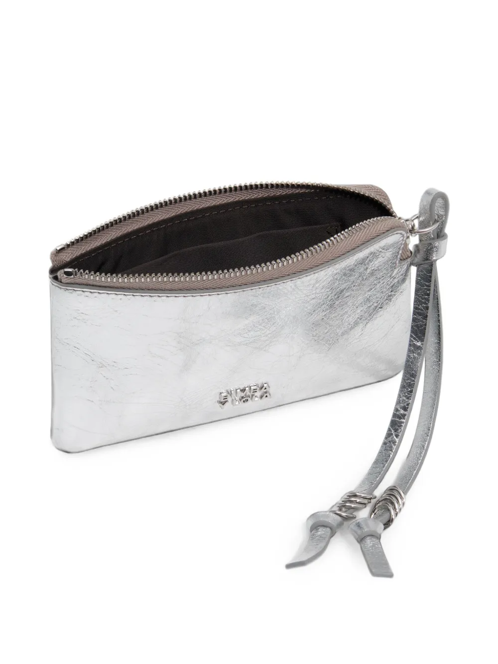 BIMBA Y LOLA Kleine leren portemonnee Zilver