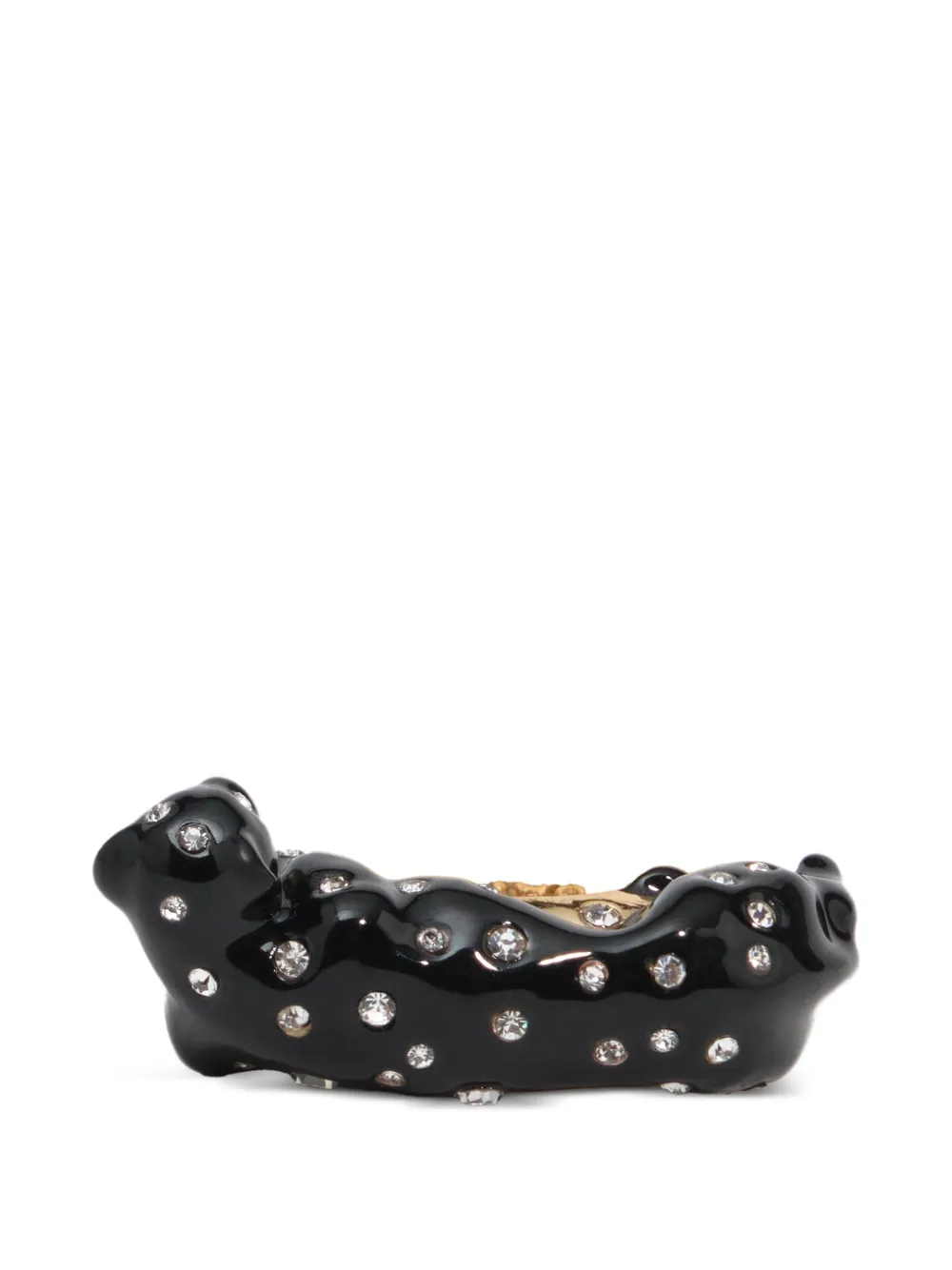 BIMBA Y LOLA Anello con pantera nera e cristalli - Oro
