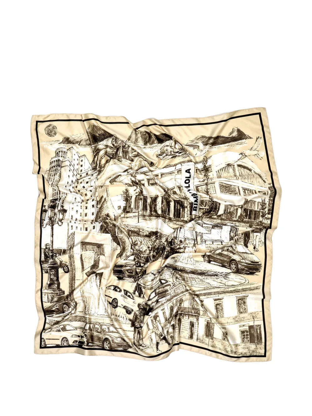 BIMBA Y LOLA Vigo souvenirsjaal Beige
