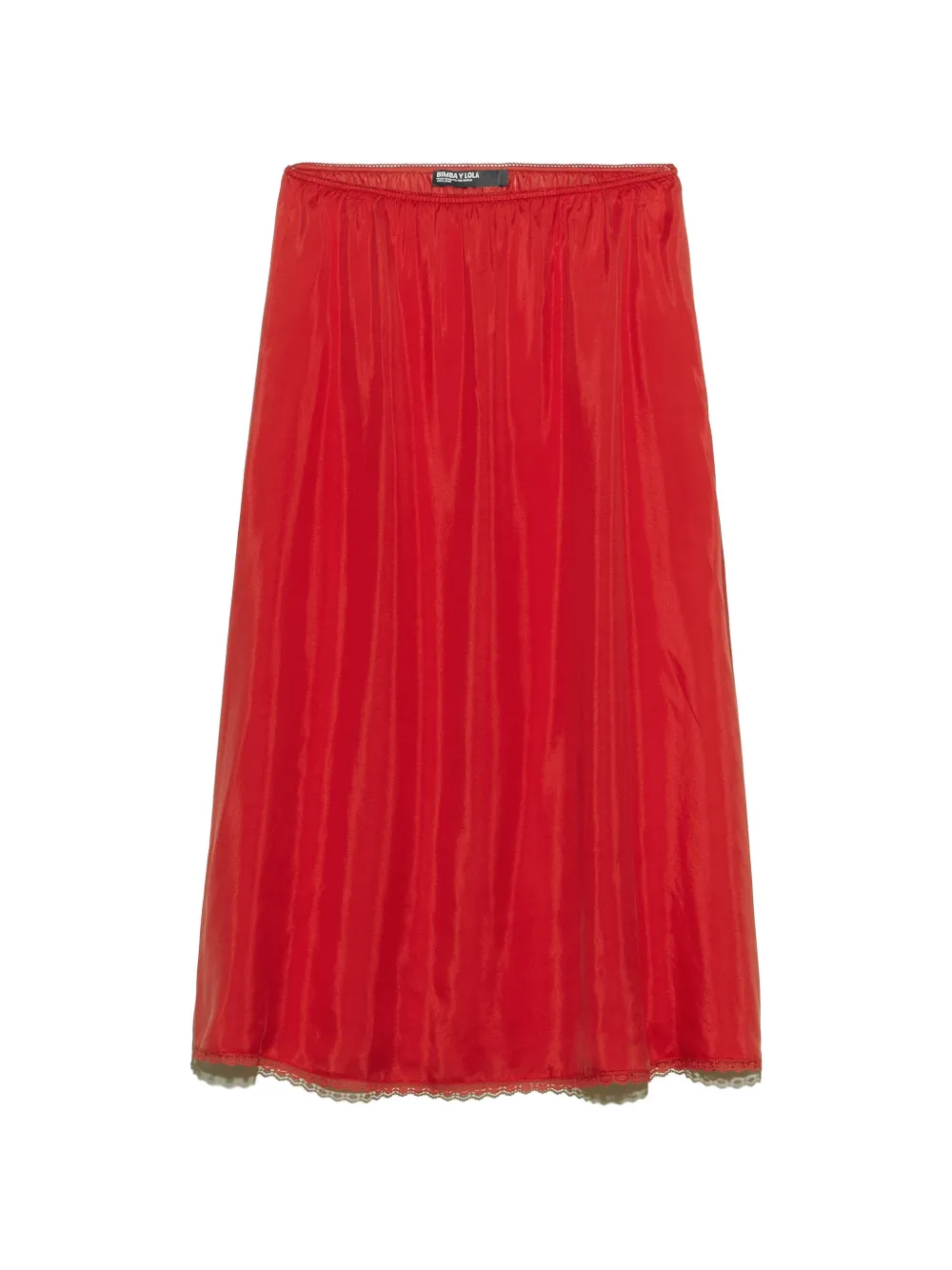 BIMBA Y LOLA jupe en soie à effet délavé rouge BIMBA Y LOLA jupe en soie à effet délavé rouge