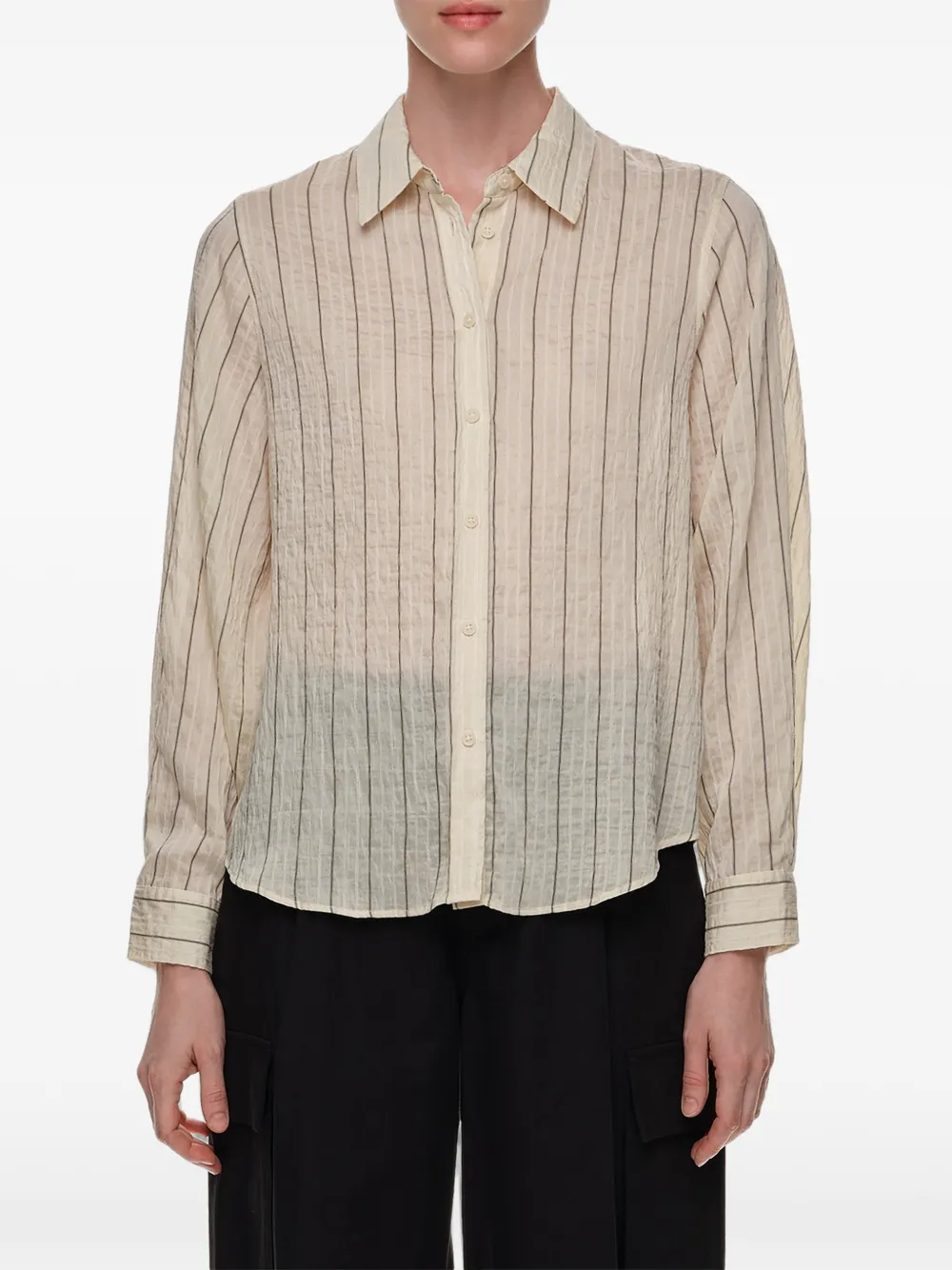 BIMBA Y LOLA Blouse met rechte pasvorm Beige