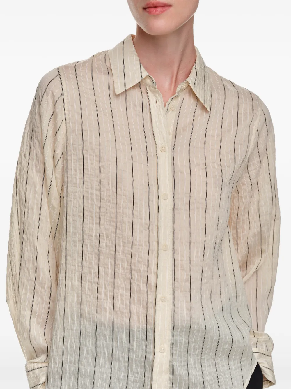 BIMBA Y LOLA Blouse met rechte pasvorm Beige