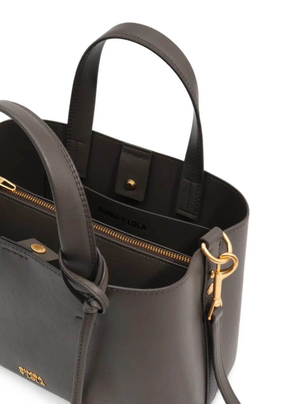 BIMBA Y LOLA Medium Chihuahua leren shopper Grijs