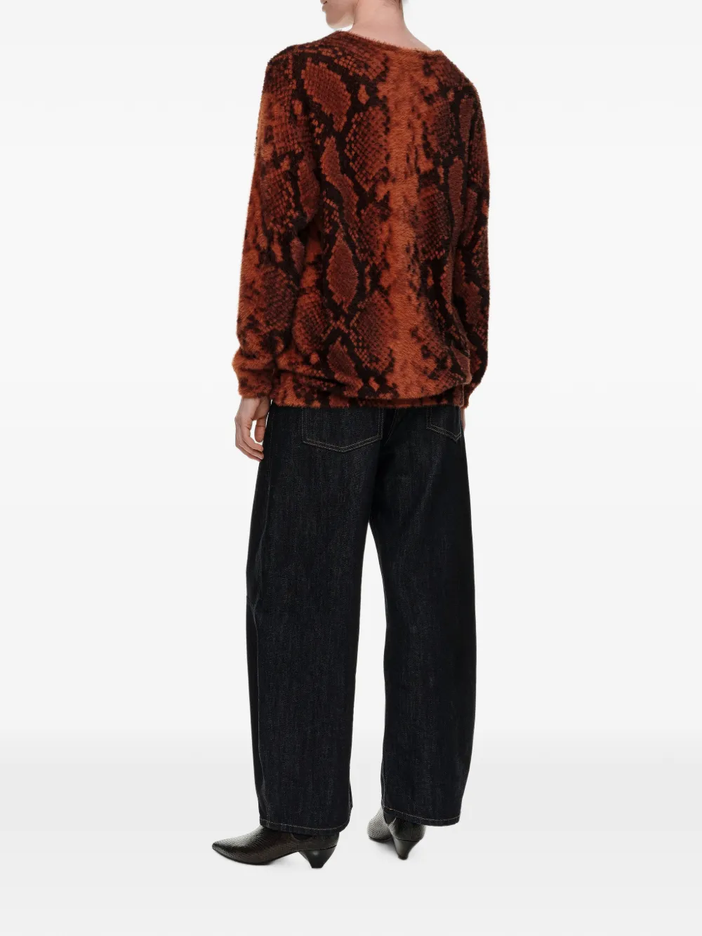 BIMBA Y LOLA Lange trui met slangen-patroon Oranje