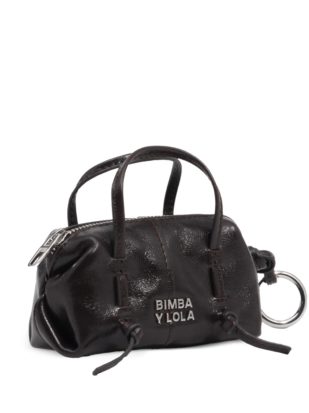 BIMBA Y LOLA dark-burgundy leather micro Lolita bag