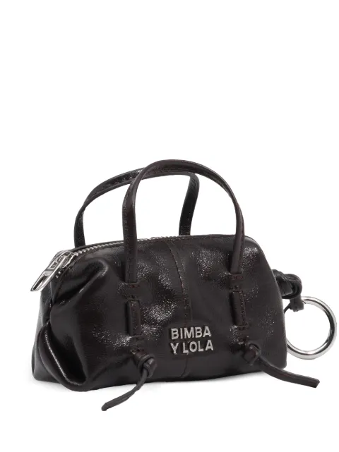 BIMBA Y LOLA dark-burgundy leather micro Lolita bag
