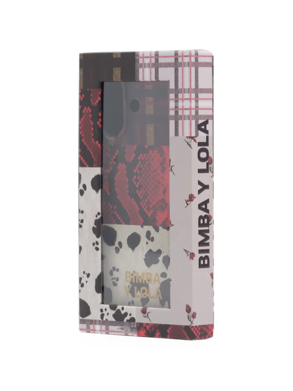 BIMBA Y LOLA Hard hoesje voor iPhone 17 met python-patchwork Beige