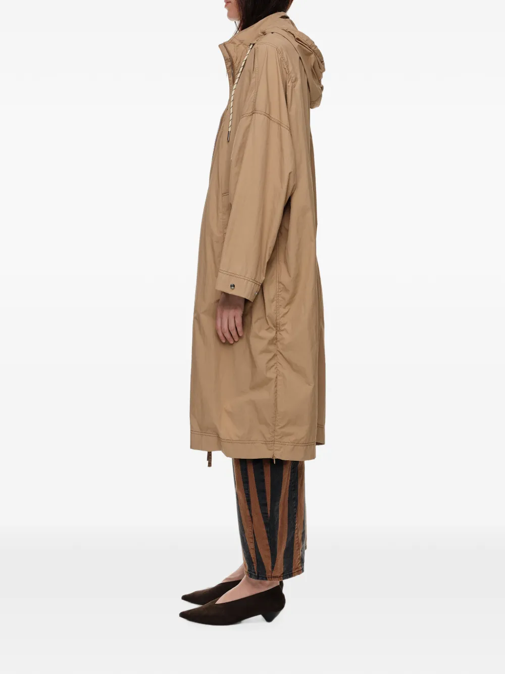 BIMBA Y LOLA Fluïde trenchcoat met A-lijn Beige