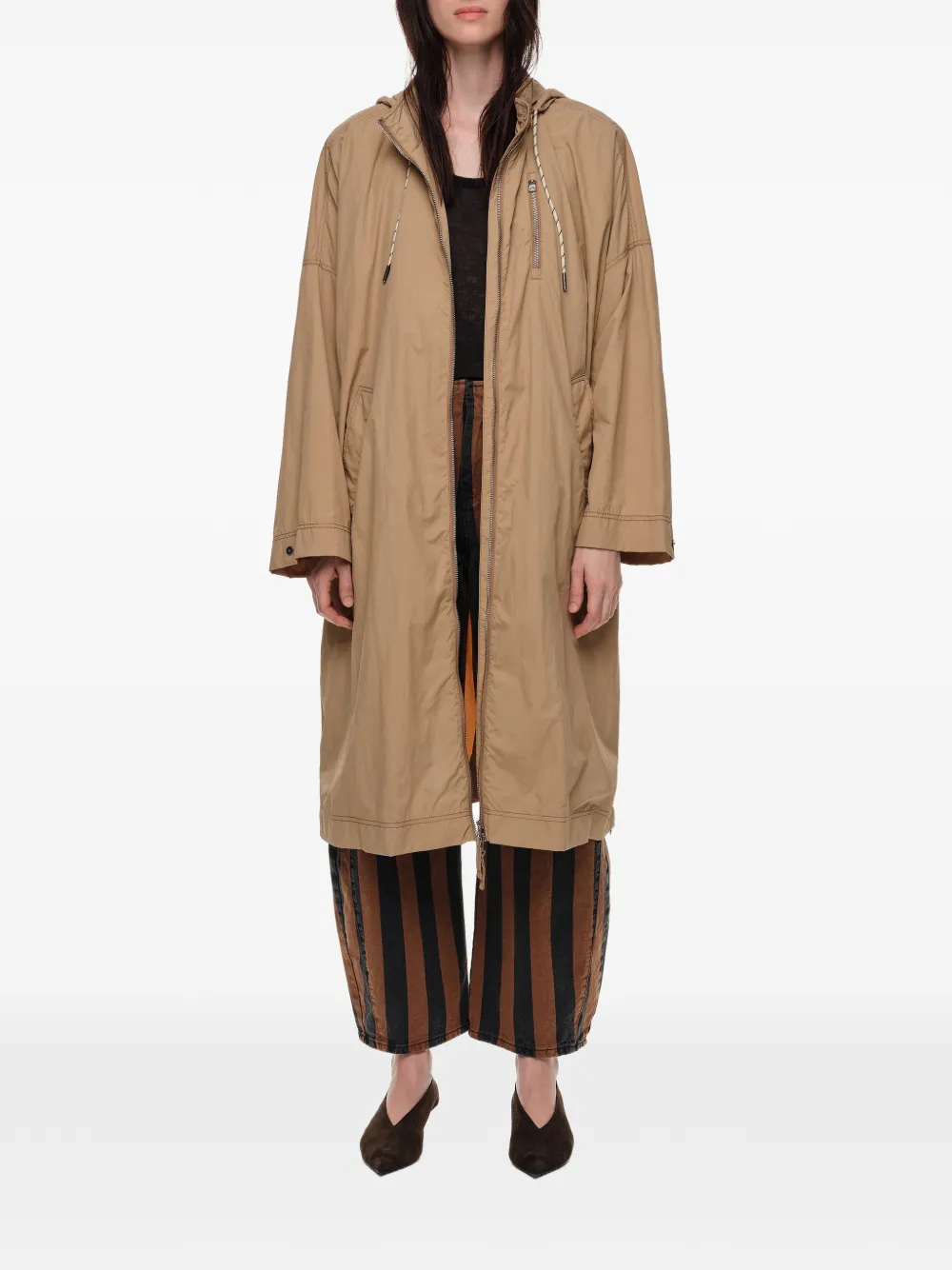 BIMBA Y LOLA Fluïde trenchcoat met A-lijn Beige