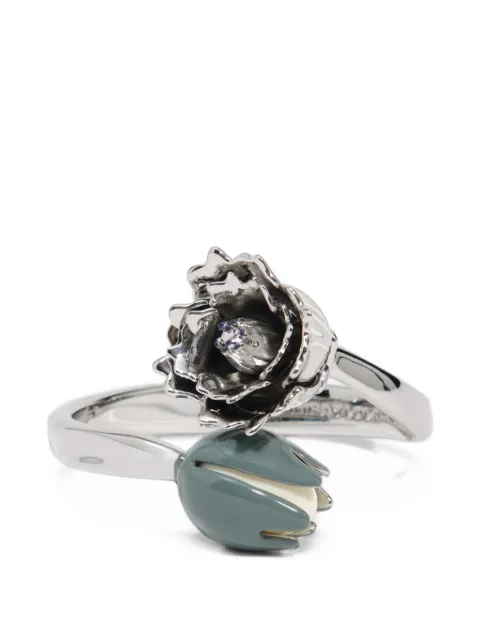 BIMBA Y LOLA silver enameled tulip bracelet