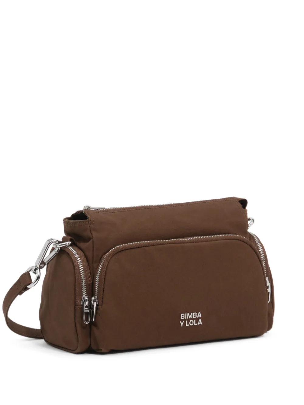 BIMBA Y LOLA small dark khaki cotton pocket crossbody bag