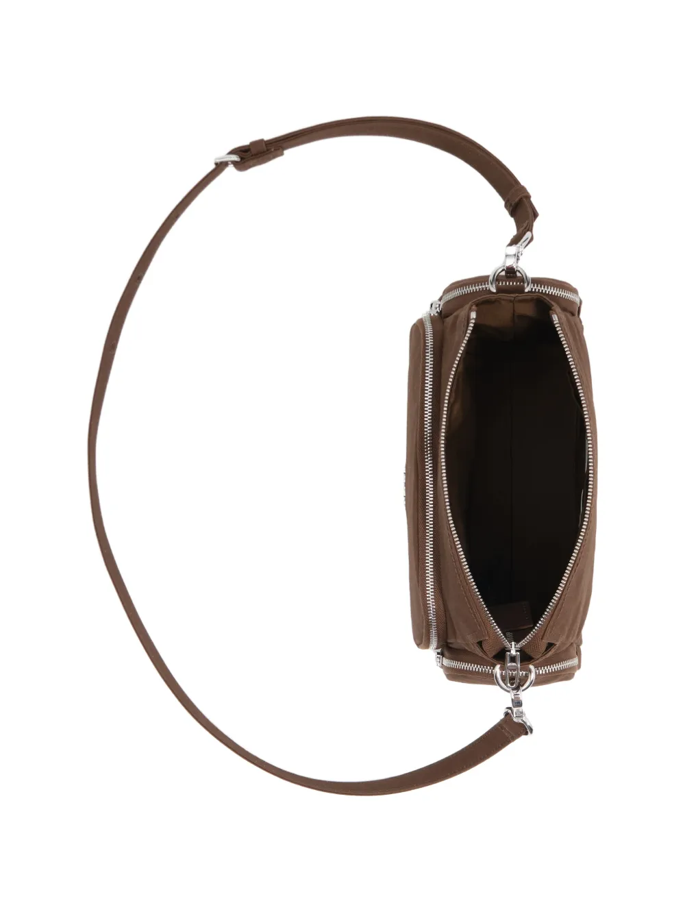 BIMBA Y LOLA Kleine katoenen crossbodytas met zak Bruin