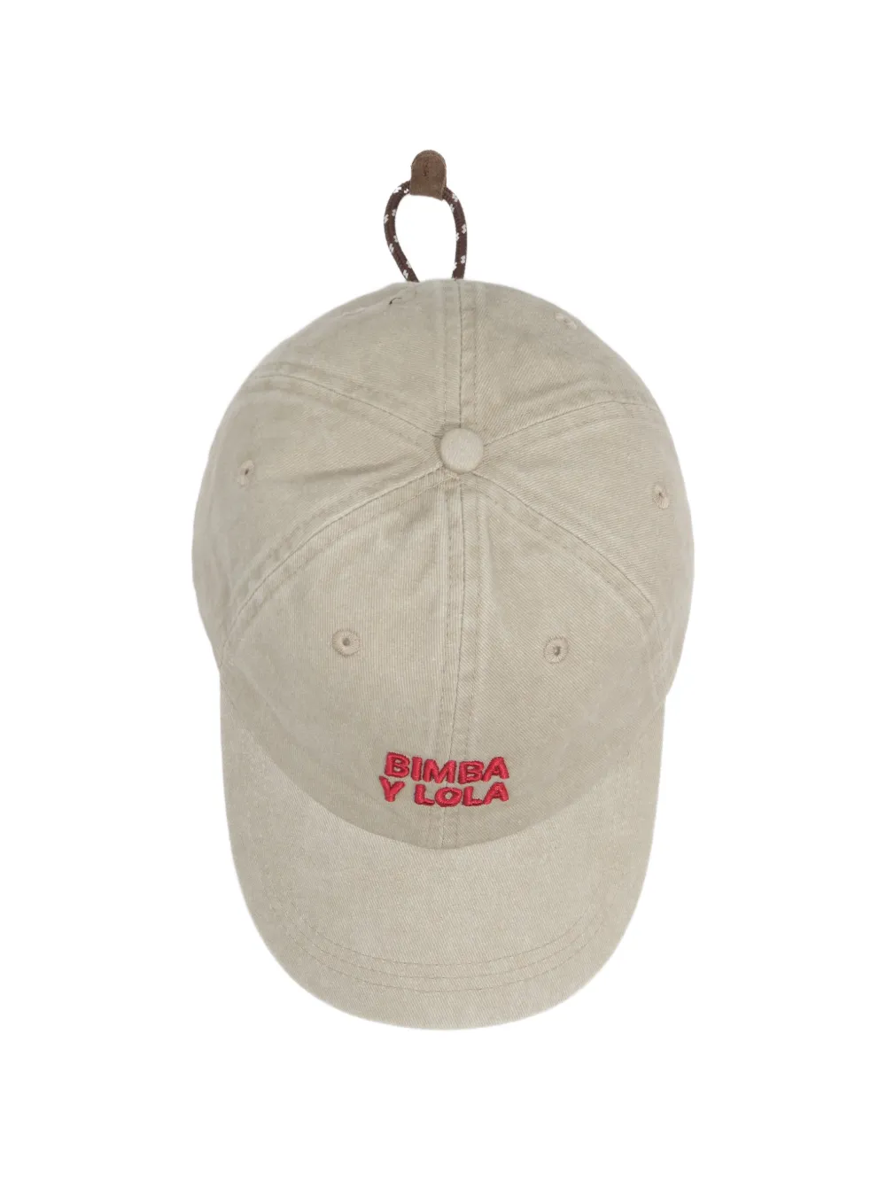 BIMBA Y LOLA Taupekleurige katoenen pet met vervaagd effect Beige