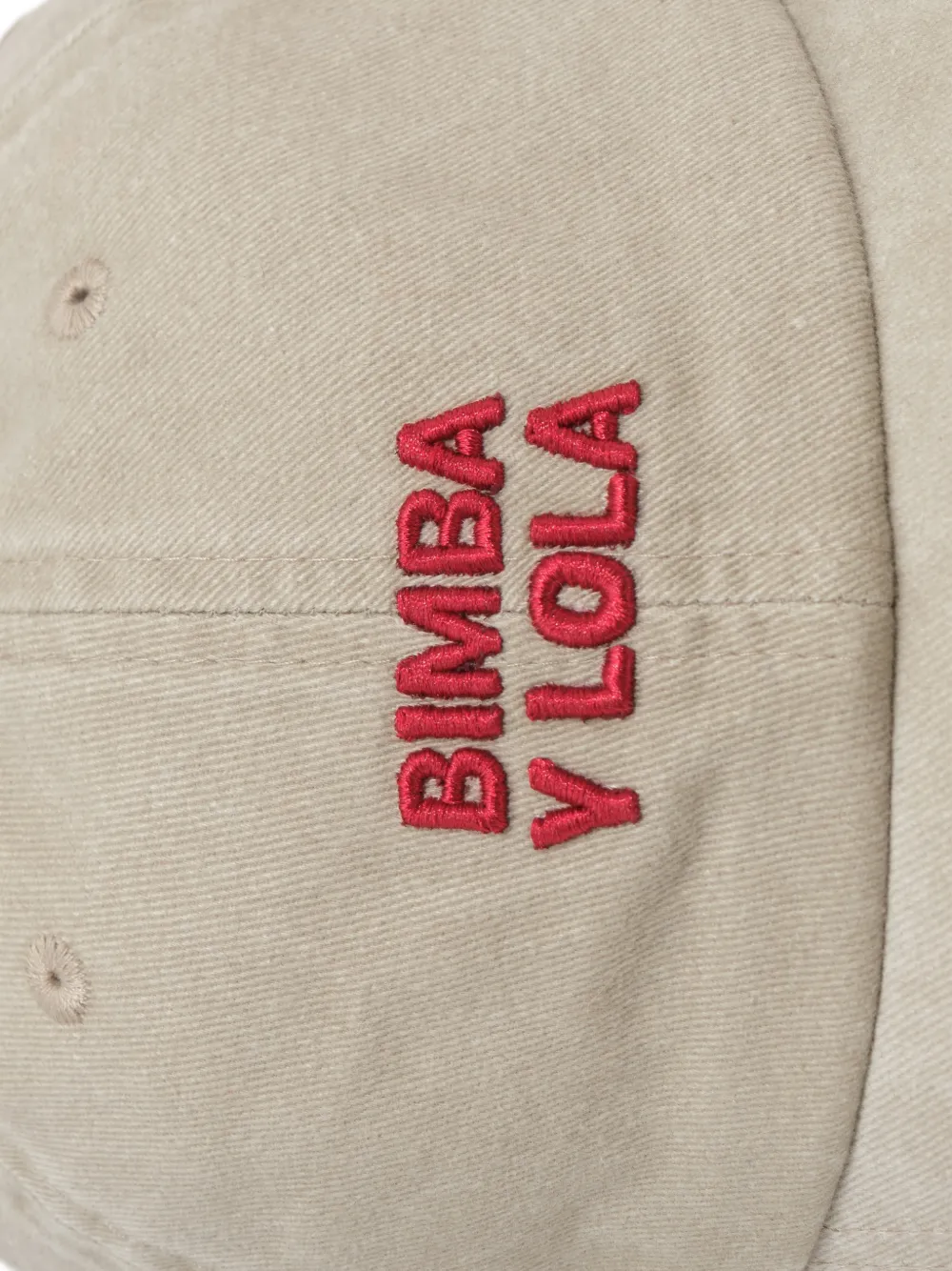 BIMBA Y LOLA Taupekleurige katoenen pet met vervaagd effect Beige