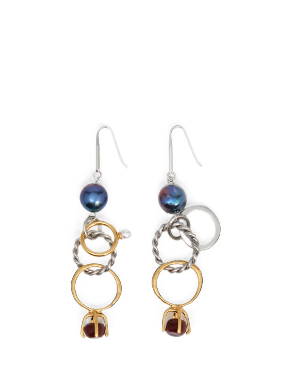 BIMBA Y LOLA boucles d’oreilles à perles et cristaux