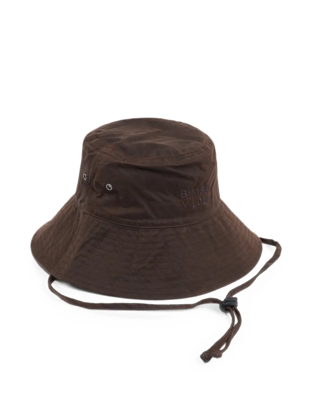 BIMBA Y LOLA chapeau en tissu enduit marron