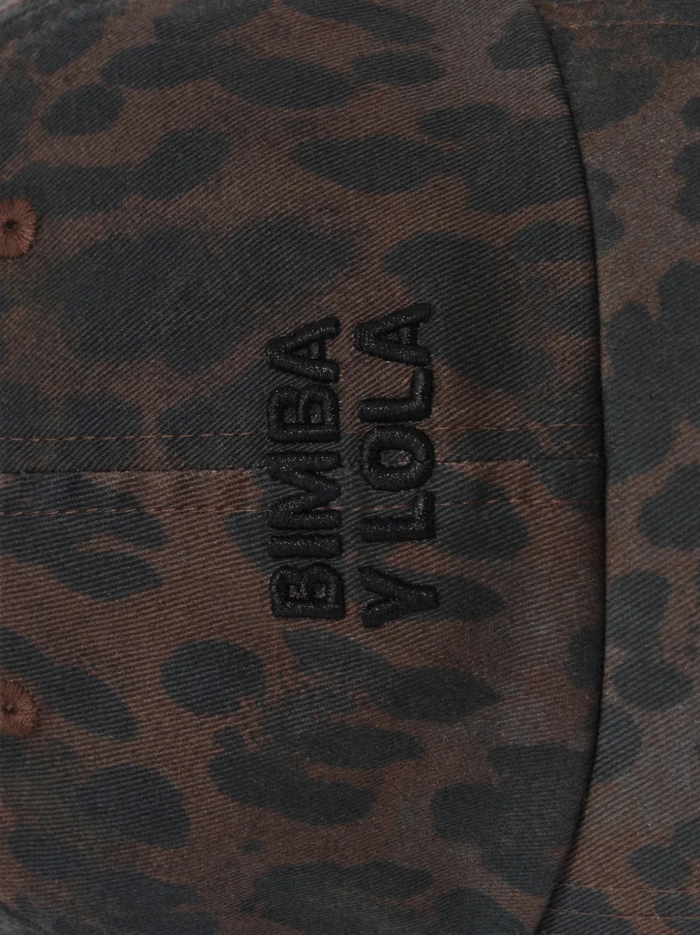 BIMBA Y LOLA Katoenen pet met luipaardprint Bruin