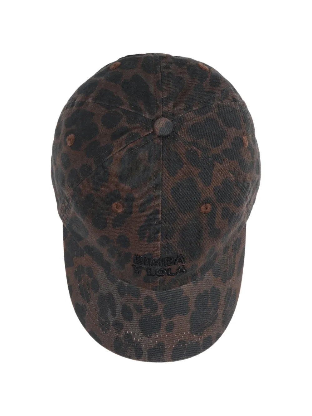 BIMBA Y LOLA Katoenen pet met luipaardprint Bruin