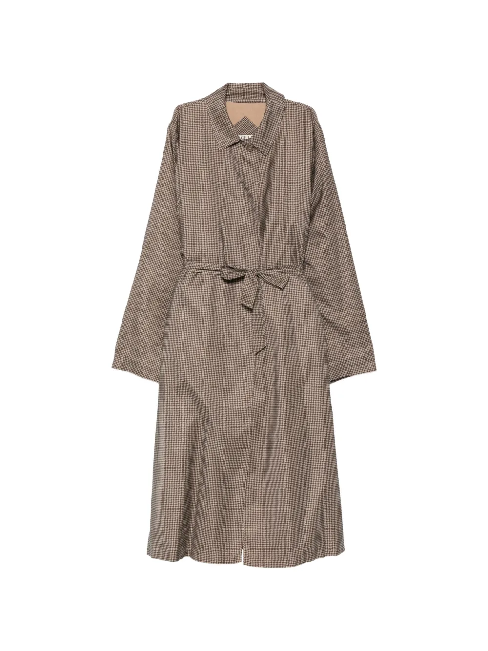A.N.G.E.L.O. Vintage Cult 1990s houndstooth belted coat - Brown