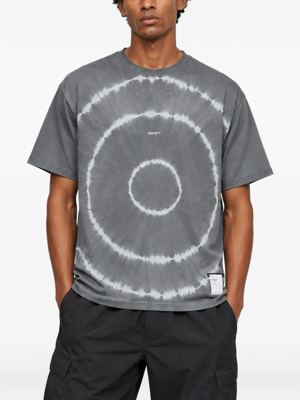 Satisfy AuraLite T-shirt met tie-dye print Grijs