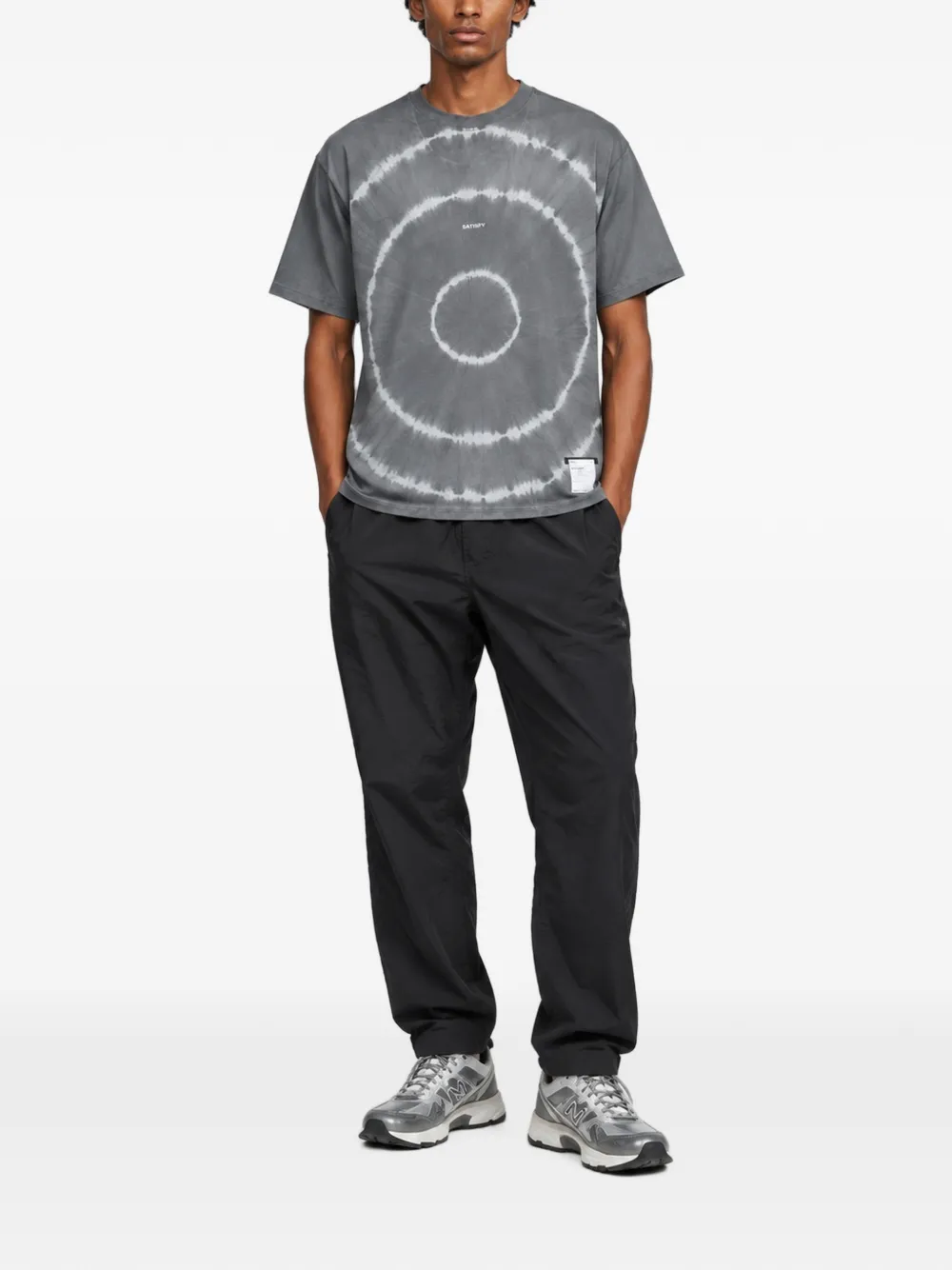 Satisfy AuraLite T-shirt met tie-dye print Grijs