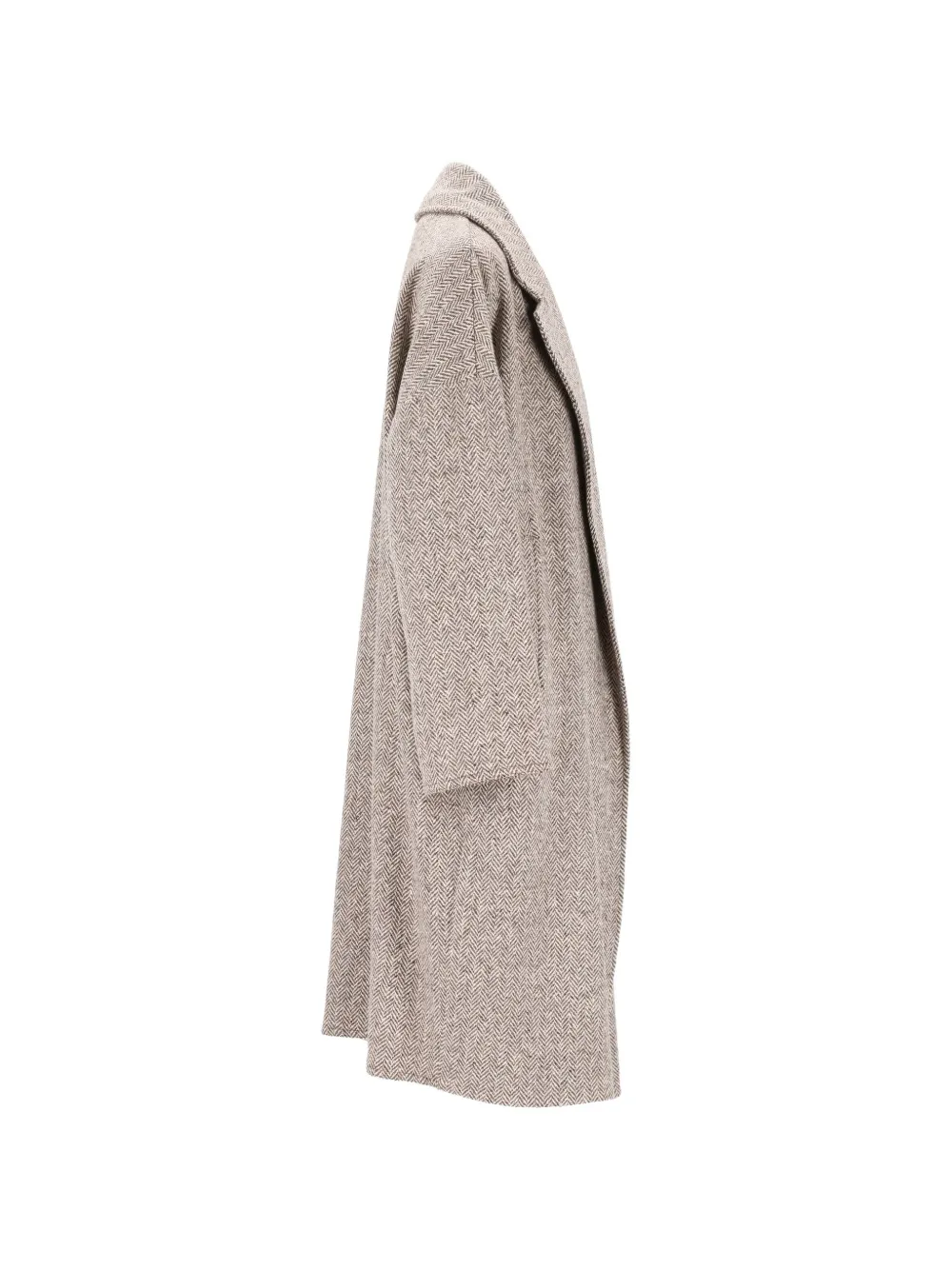 Dusan Oversized jas met visgraat-patroon Bruin