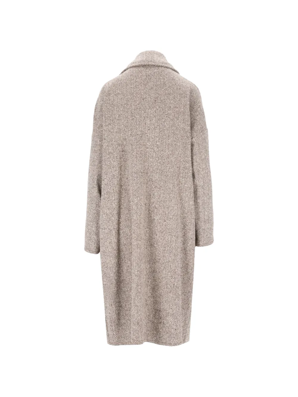 Dusan Oversized jas met visgraat-patroon Bruin