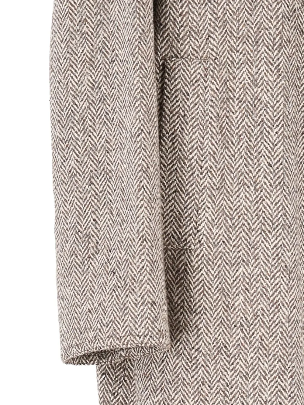 Dusan Oversized jas met visgraat-patroon Bruin