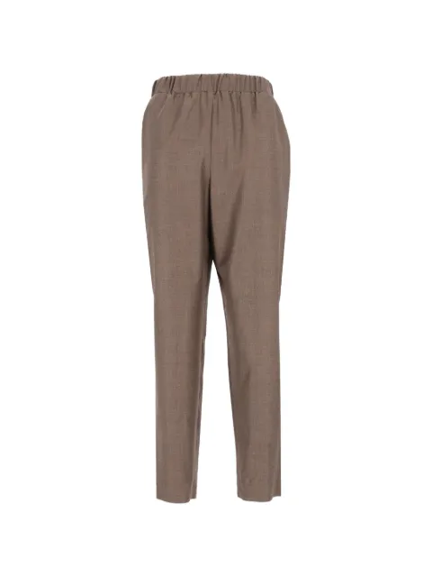 Dusan elasticated-waistband carrot-leg trousers