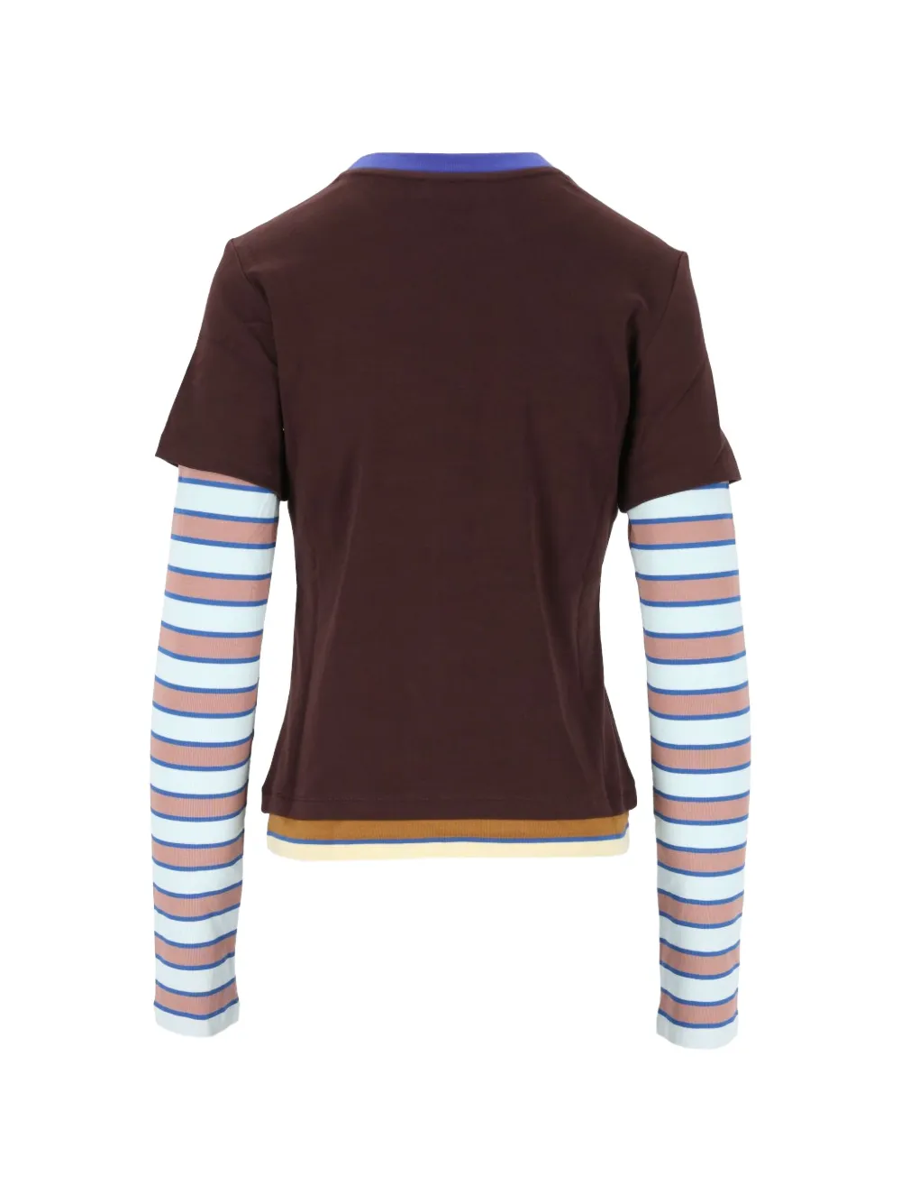 STAUD Dillon gelaagd T-shirt met lange mouwen Bruin