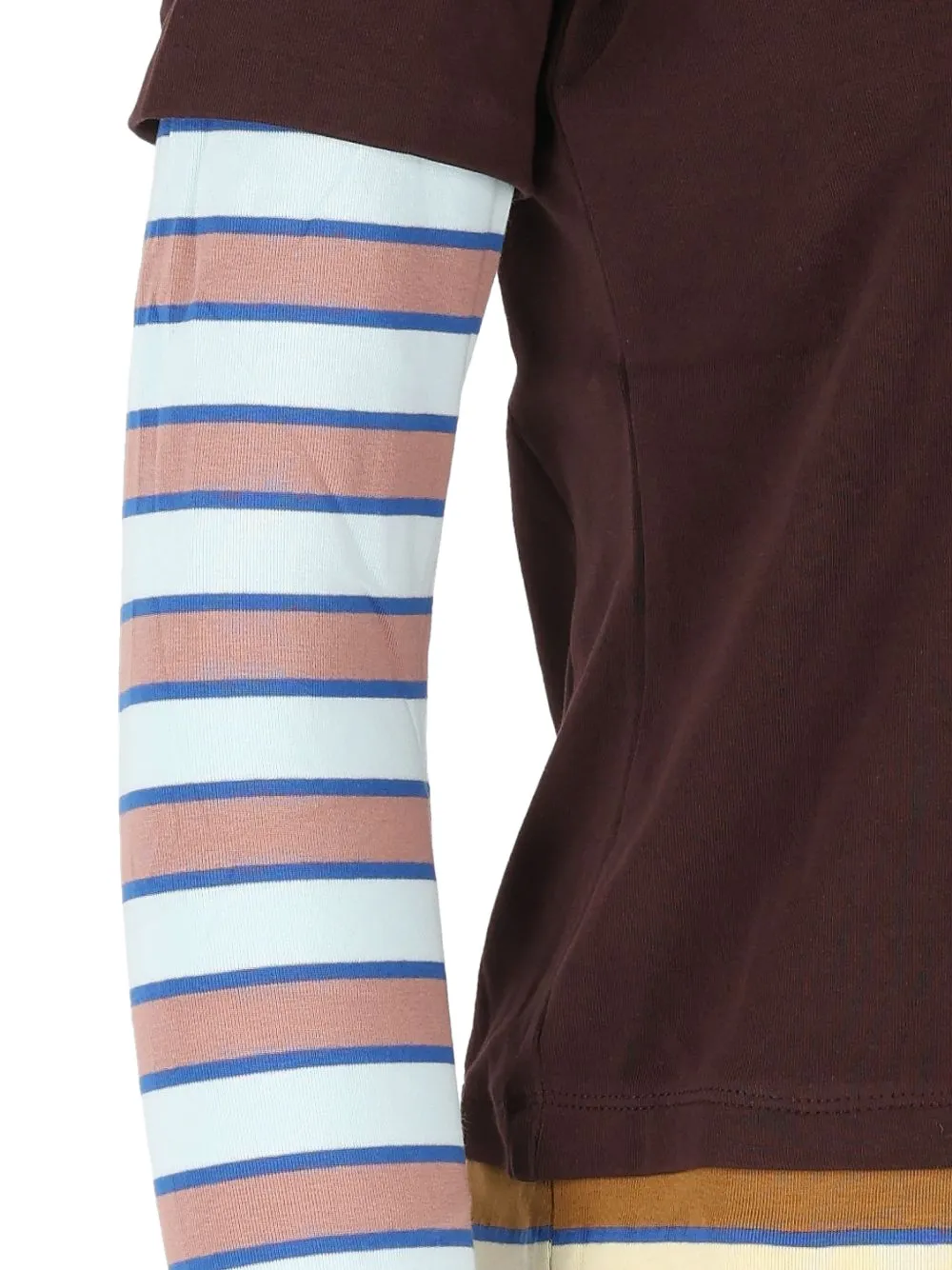 STAUD Dillon gelaagd T-shirt met lange mouwen Bruin