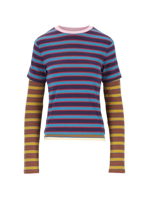 STAUD Dillon striped long-sleeve T-shirt