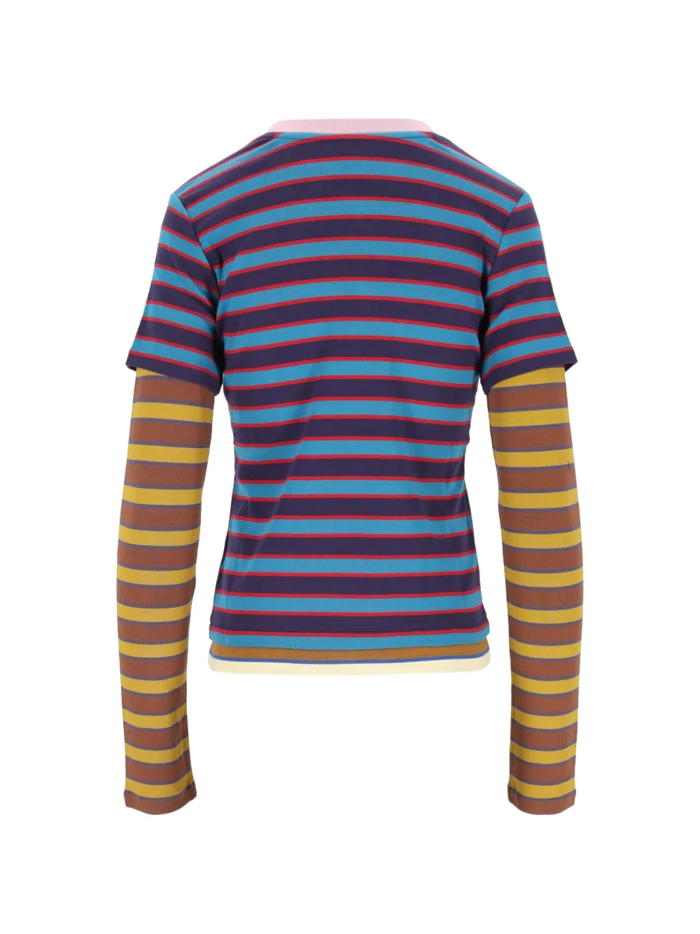 STAUD Dillon gestreept T-shirt met lange mouwen Blauw