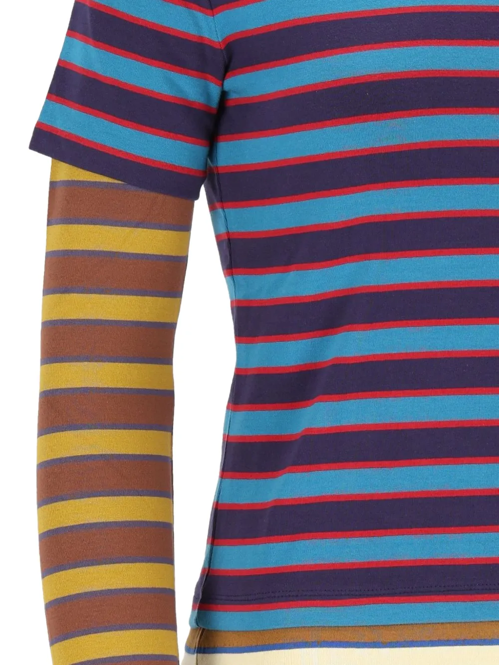 STAUD Dillon gestreept T-shirt met lange mouwen Blauw